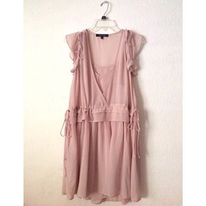 Dusty Pink Strapless Dress